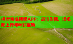 探索蜜桃视频APP：高清影视、短视频上传与精彩互动