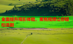 全面提升观影体验，蜜桃视频让你轻松追剧