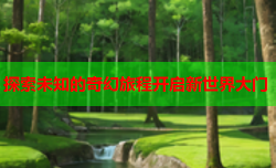 探索未知的奇幻旅程开启新世界大门