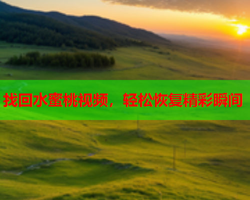 找回水蜜桃视频，轻松恢复精彩瞬间  第2张